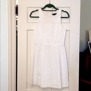 J. CREW WHITE PLEATED DRESS